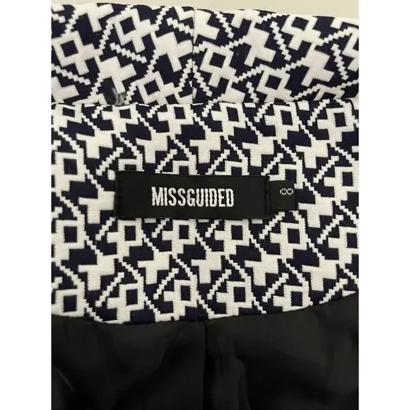 Missguided Taylor Swift Blazer Retro Printer Geometric Jacket Size 4 Small - Picture 12 of 14